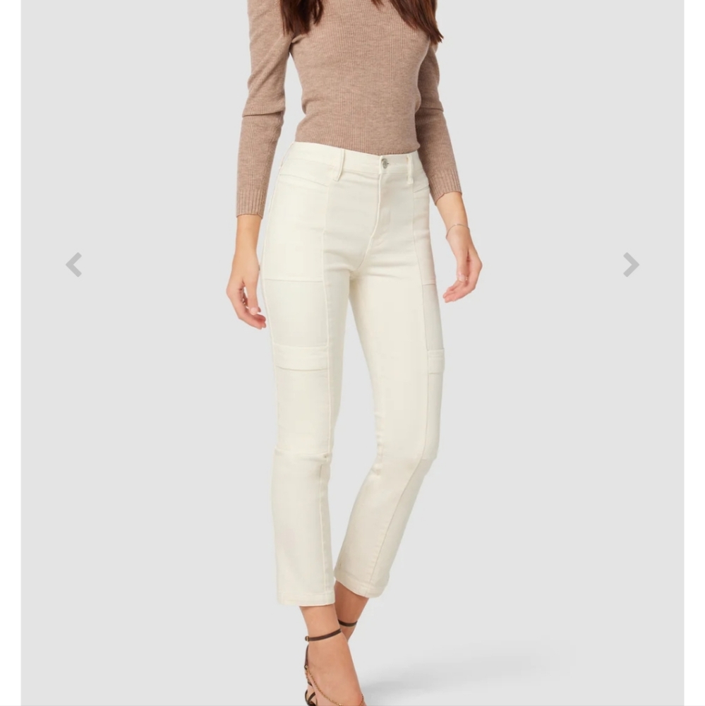 Hudson Utility Cargo jeans denim pants Ecro cream New NWT size 25